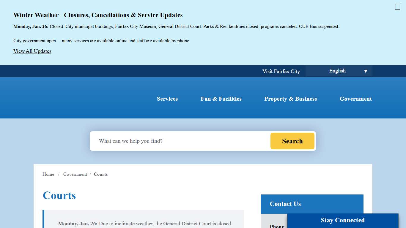 Courts City of Fairfax, VA