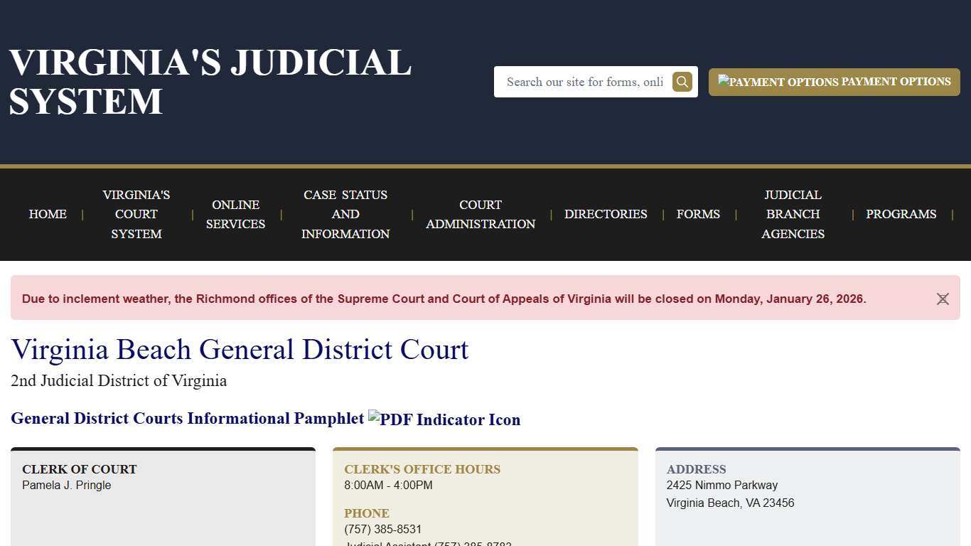 Virginia Beach General District Court Virginia Court System